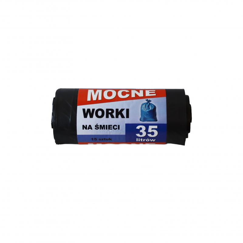 Worki na śmieci czarne 35l 15szt.